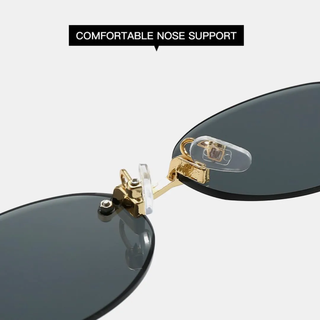 

Модные женские и мужские солнцезащитные очки овальной формы для женщин, летние, с защитой от УФ-излучения UV400, без оправы, с линзами Ocean VFDHN, 1585-c6