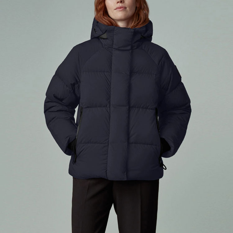 Футболка FW22 Пуховая куртка женская тёмно-синяя Canada Goose — фото 4