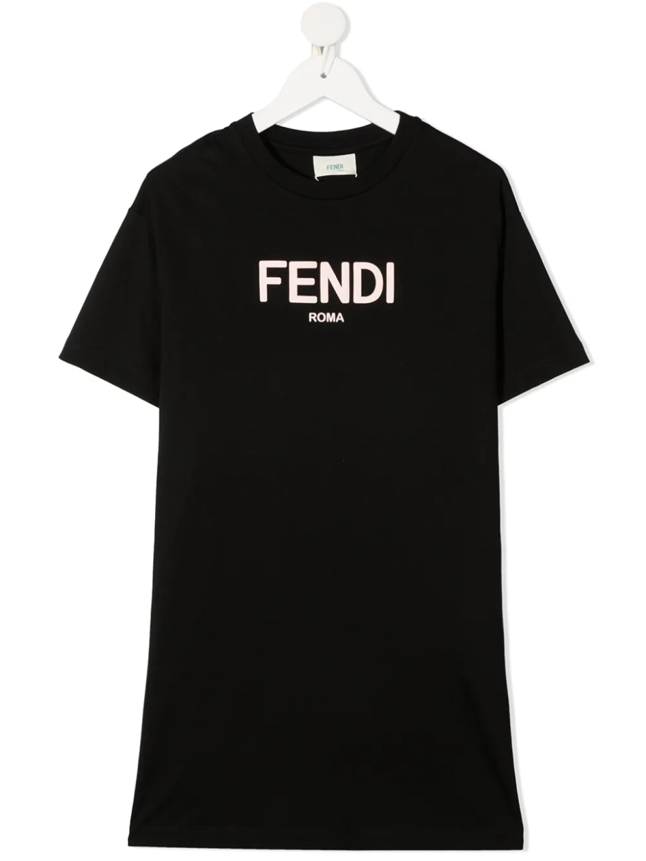 

Платье-футболка с логотипом Fendi Kids, черный