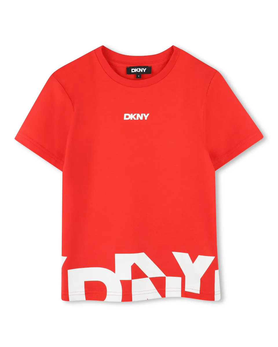 

Футболка для мальчиков из красного хлопка DKNY, красный