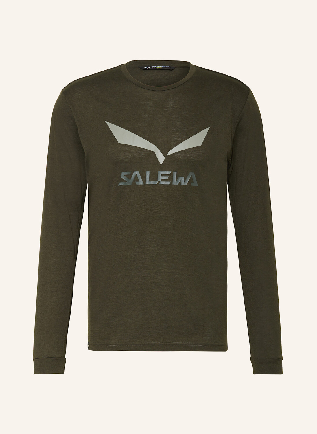 

Лонгслив solidlogo dry'ton SALEWA, хаки