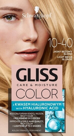 

Краска для волос 10-40 Светло-бежевый блондин Schwarzkopf, Gliss Color Care & Moisture