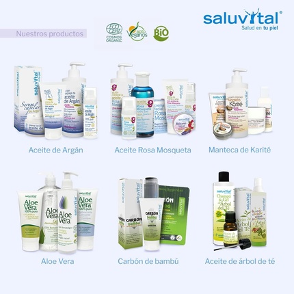 100% чистый гель алоэ вера натуральный увлажняющий крем 250 мл Saluvital Salud En Tu Piel — фото 3