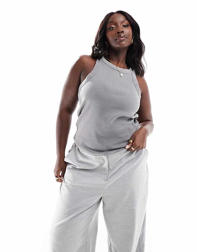 

Угольная майка Mango Curve