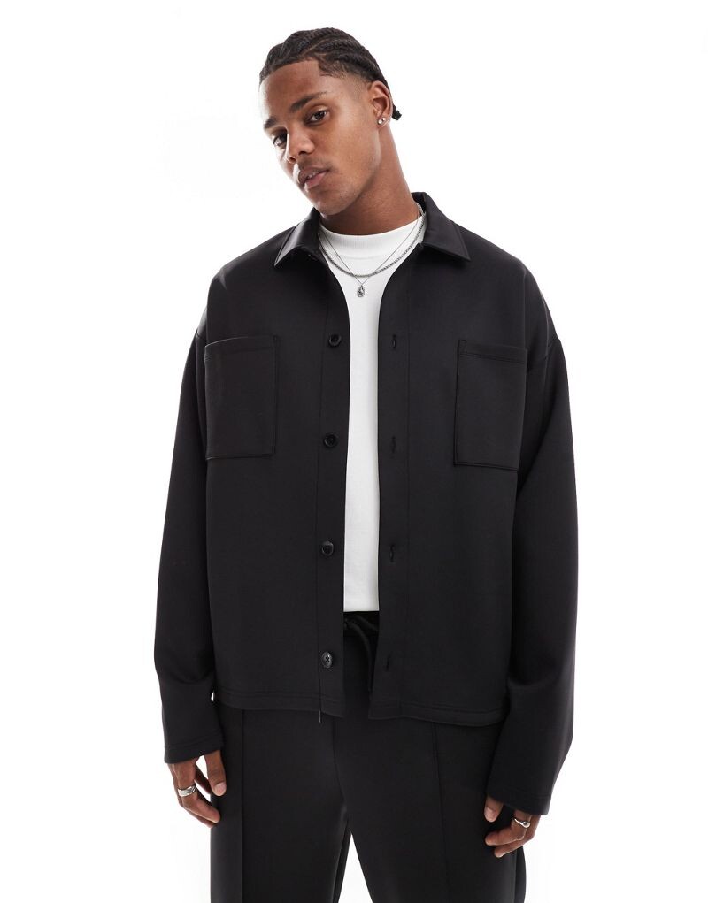 

ASOS DESIGN – черная объемная куртка-дайвер