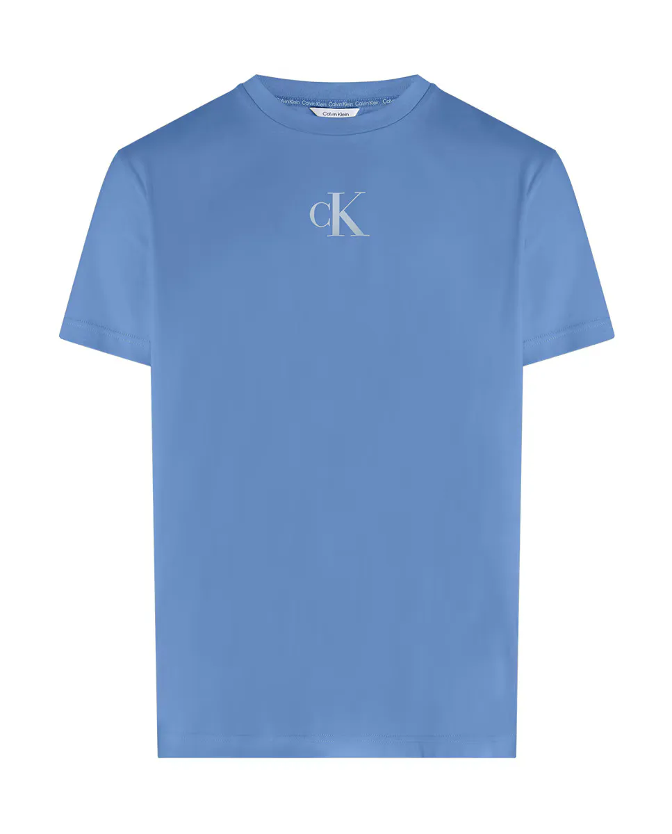 

Мужская футболка с короткими рукавами и логотипом спереди Calvin Klein, синий