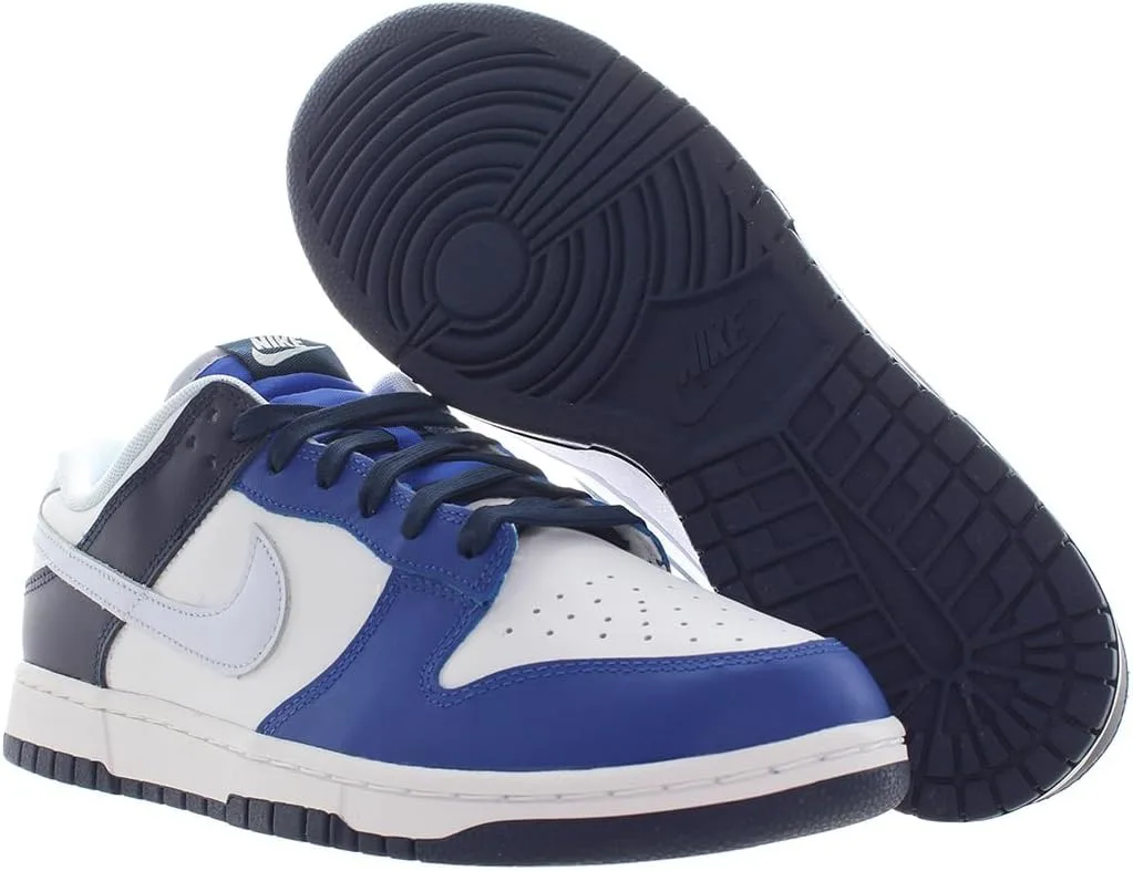 Мужские скейтбордистские кроссовки Nike Dunk Low Retro, белый/синий/серый — фото 2