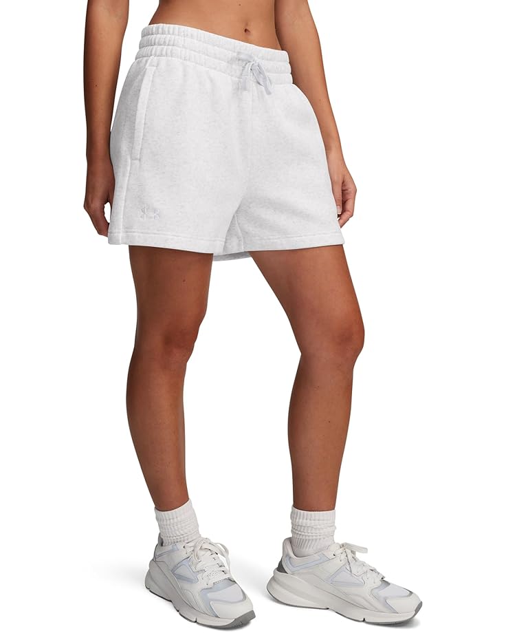 

Шорты Under Armour Rival Fleece Shorts, цвет Distant Gray Medium Heather/White