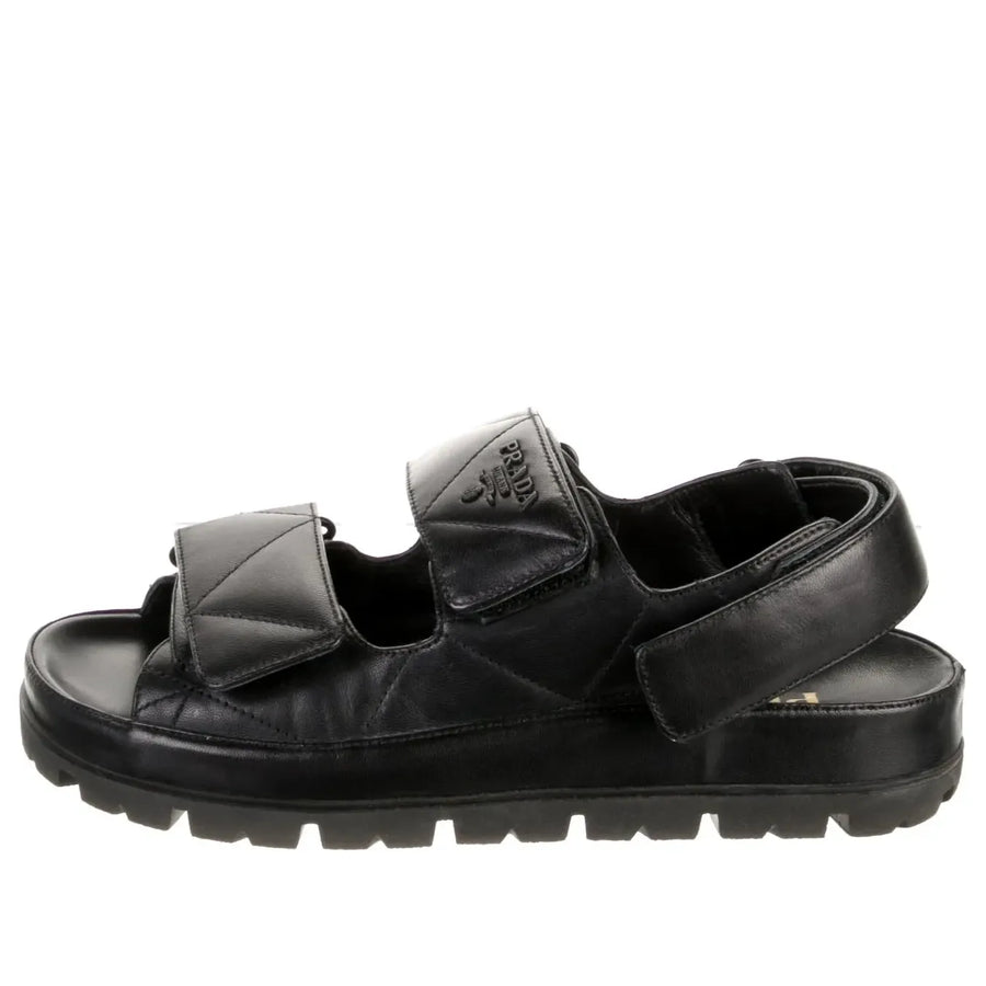 Сандалии (WMNS) PRADA Padded Nappa Leather Sandals 'Black', черный