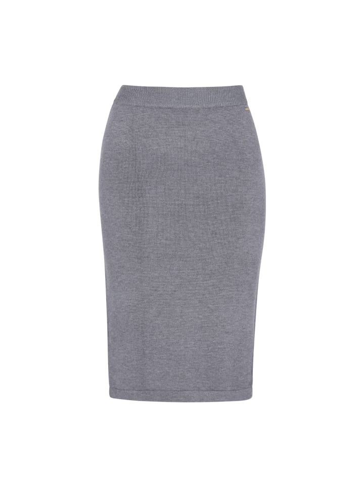 

Юбка до колена DreiMaster Klassik, серый меланж