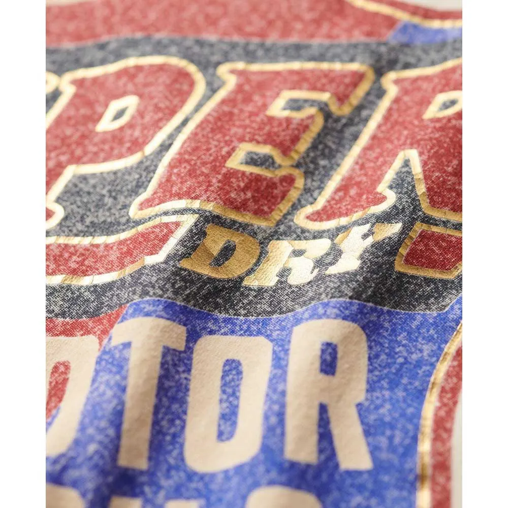 Футболка с коротким рукавом Superdry Gasoline Graphic Relaxed, бежевый — фото 2