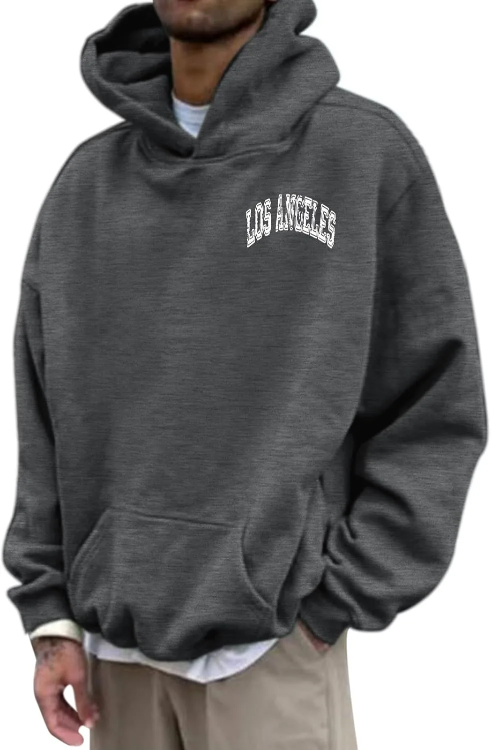 

Тонкий худи для мужчин с надписью Los Angeles