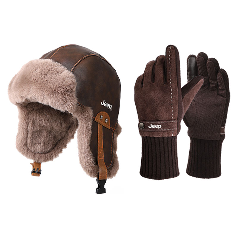 

Шапка-треух мужская Jeep, коричневый