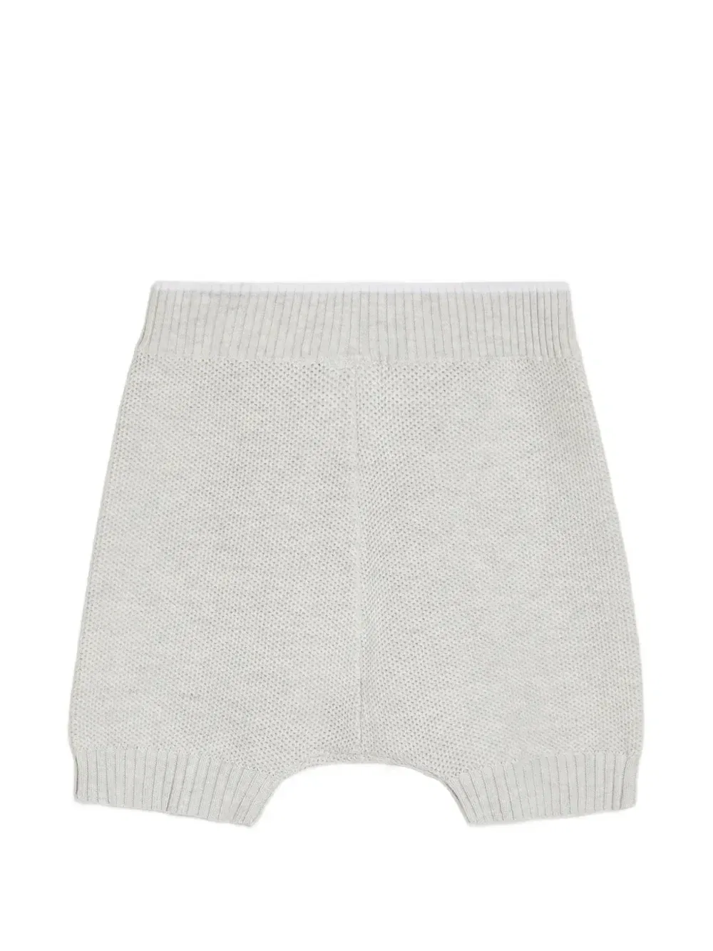 Детские шорты-бермуды Bernie из хлопка, трикотажные, с сотовой строчкой Brunello Cucinelli Kids, серый — фото 3