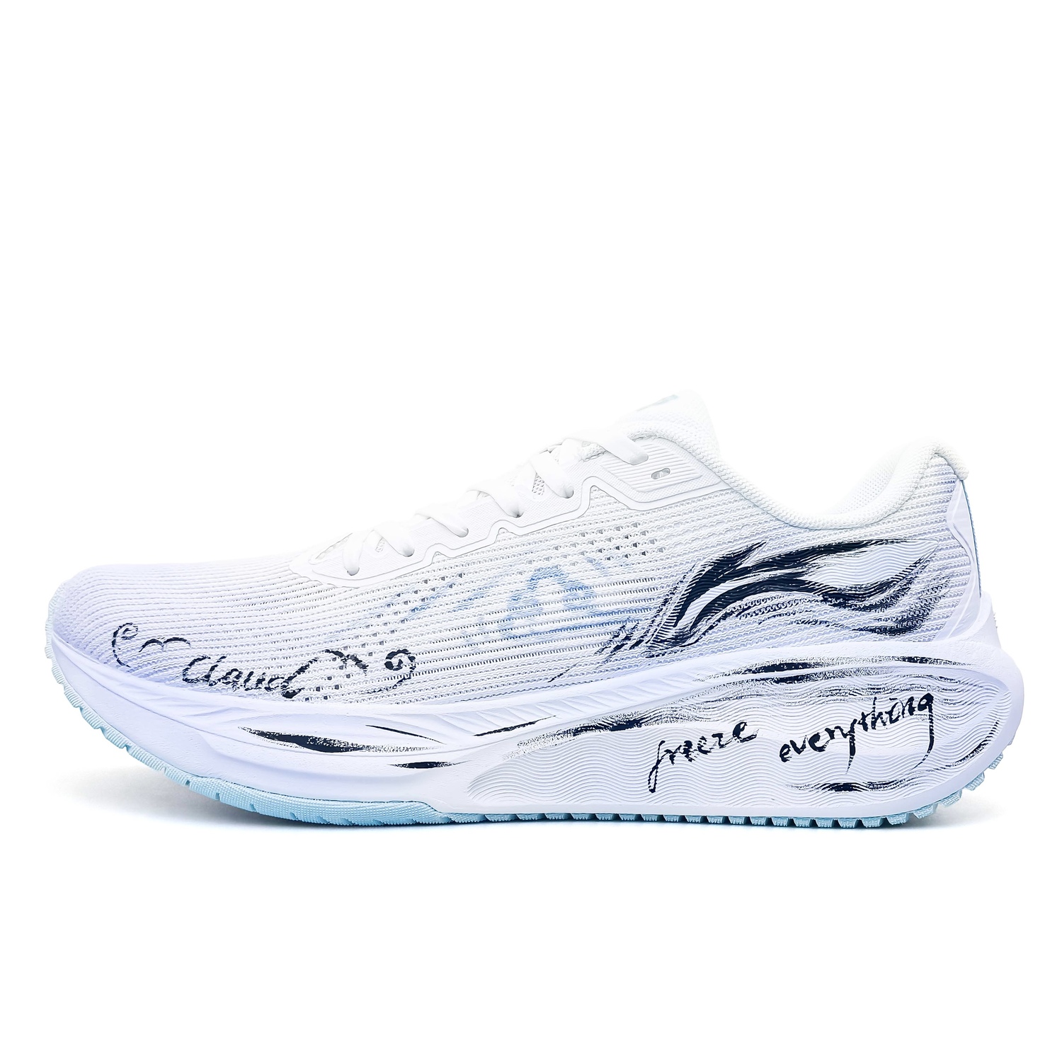 Li-Ning Version 20 кроссовки для фитнеса с амортизацией, противоскользящие, износостойкие, низкие, для тестов и экзаменов, белый черный (розовый фиолетовый special shopping bag) — фото 3