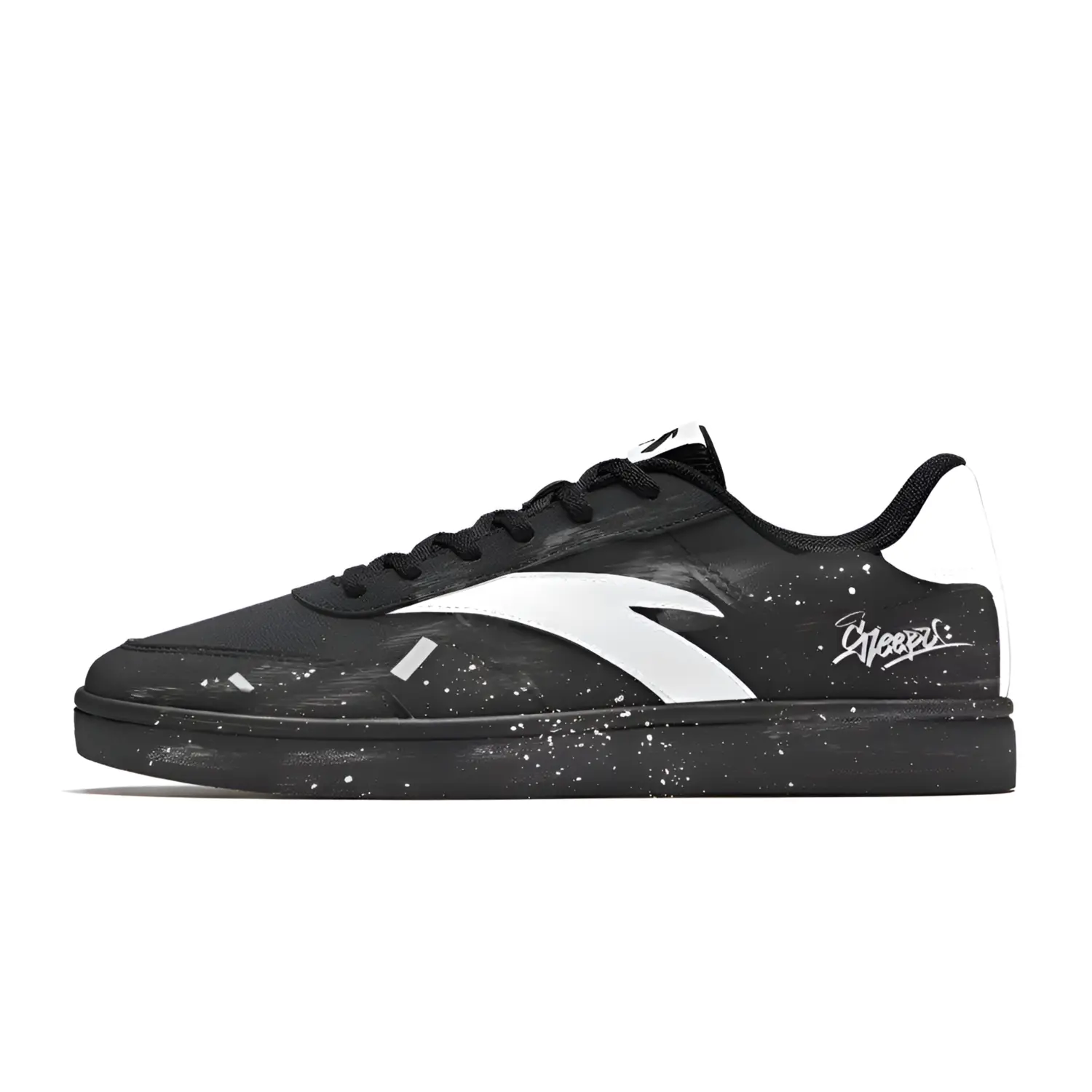 

ANTA Active Abrasion Resistant Balance Low top Skateboard Shoes Unisex Black White
