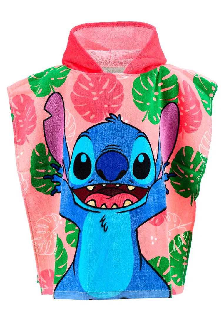 Детский пончо-полотенце Stitch, разноцветный