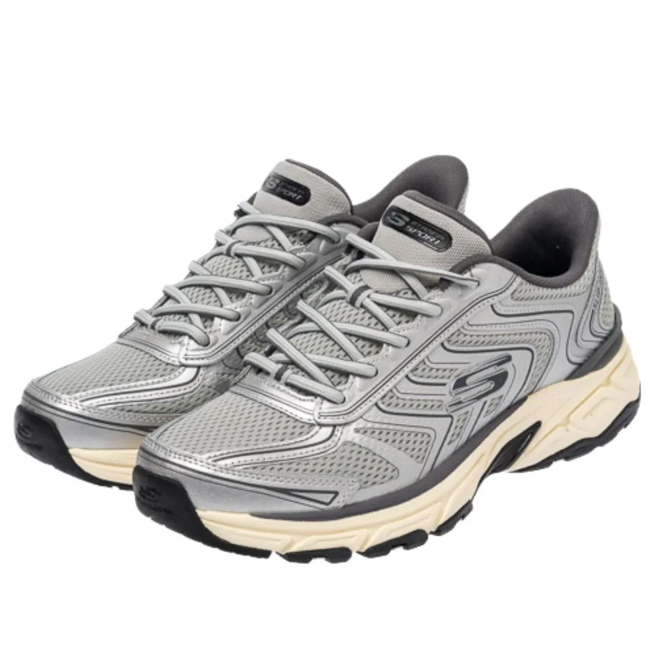 Кроссовки Skechers Stamina 'Silver Grey' — фото 2