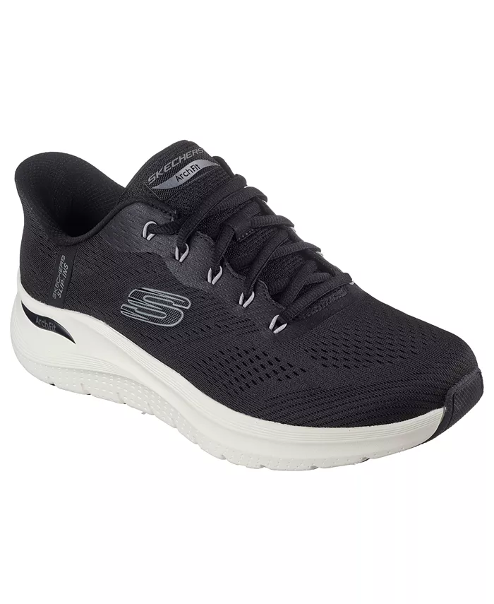 

Мужские слипоны: Arch Fit 2.0 - Lestur, повседневные кроссовки с широкой колодкой от Finish Line Skechers, черный