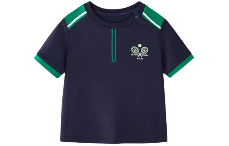 Футболка для дошкольников с круглым вырезом FILA KIDS, темно-синий