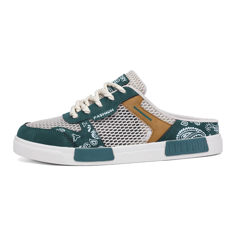 

PLAY COBBLER Мужские противоскользящие тапочки с закрытым носком и резиновой подошвой, устойчивые к запаху, зеленые, цвет Green