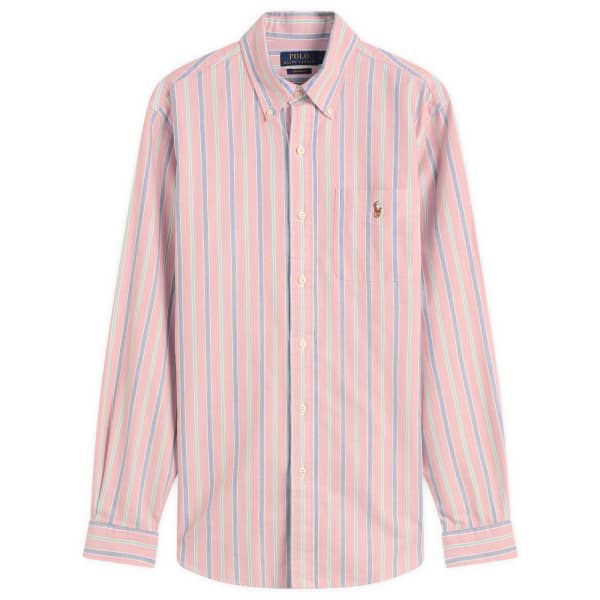 

Рубашка оксфорд в полоску на пуговицах Polo Ralph Lauren, Orange Royal Multi