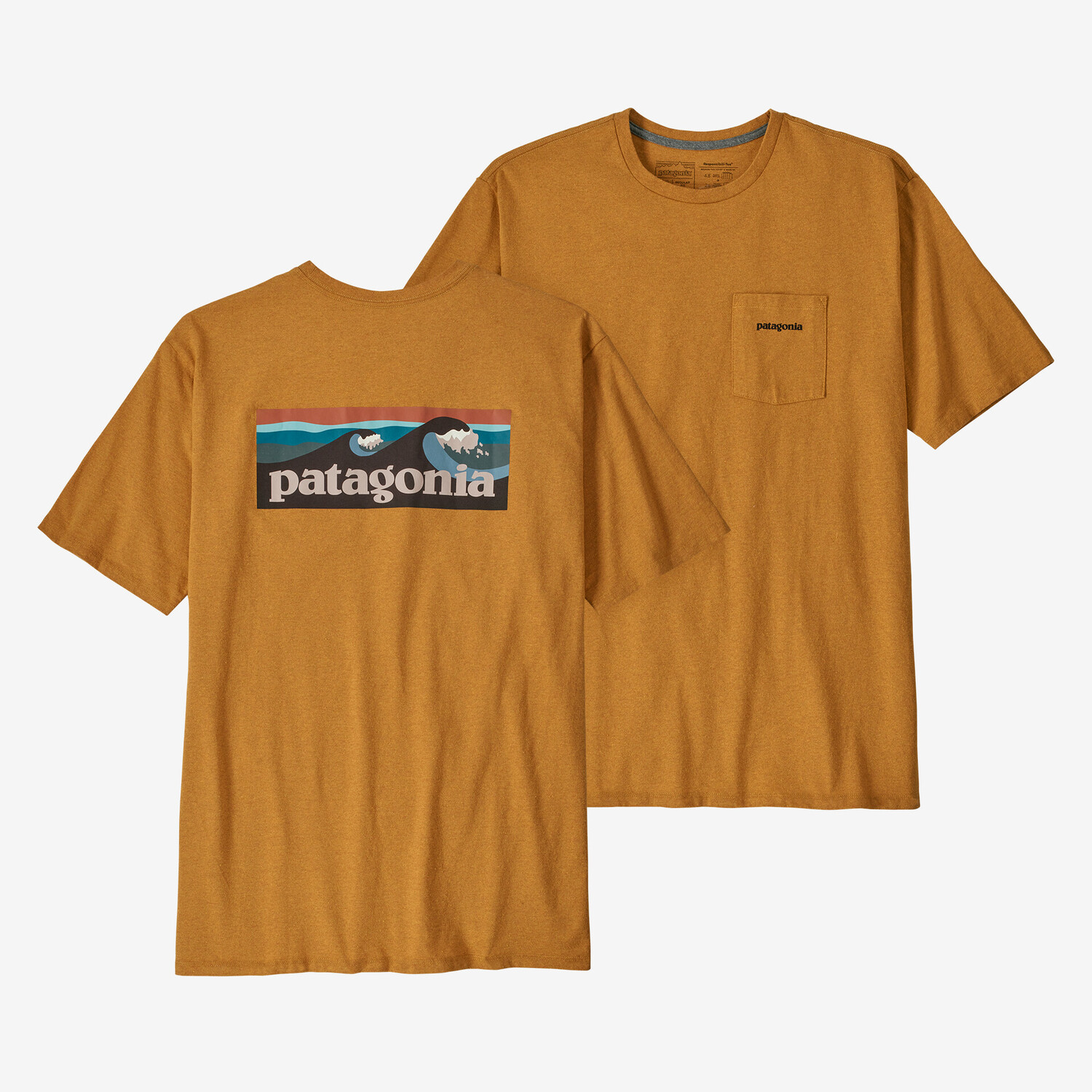 

Мужская футболка с логотипом и карманом Responsibili Patagonia, цвет Dried Mango