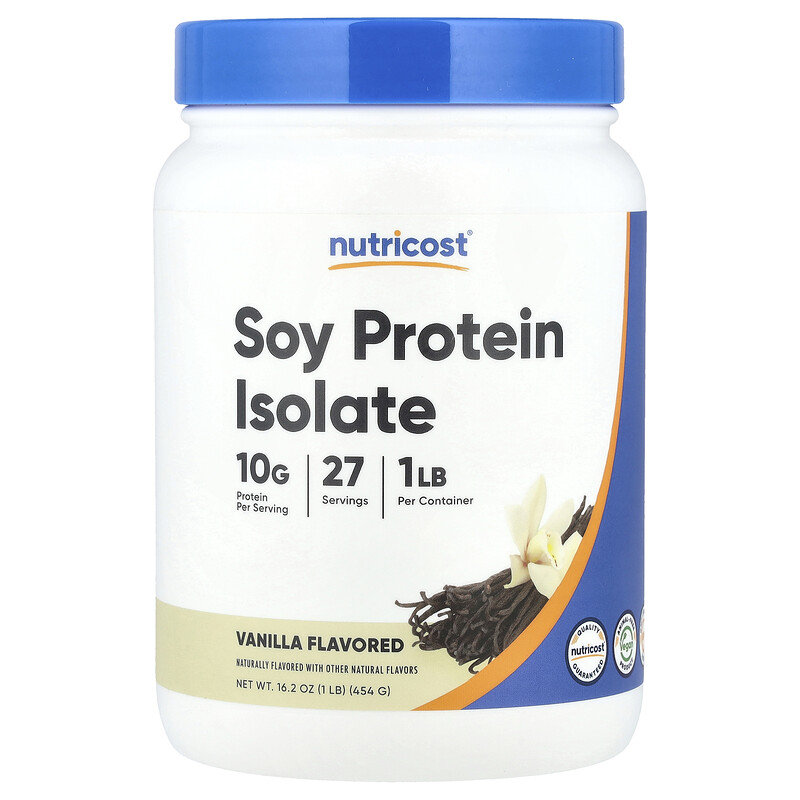 

Nutricost, изолят соевого протеина, со вкусом ванили, 454 г (1 фунт)
