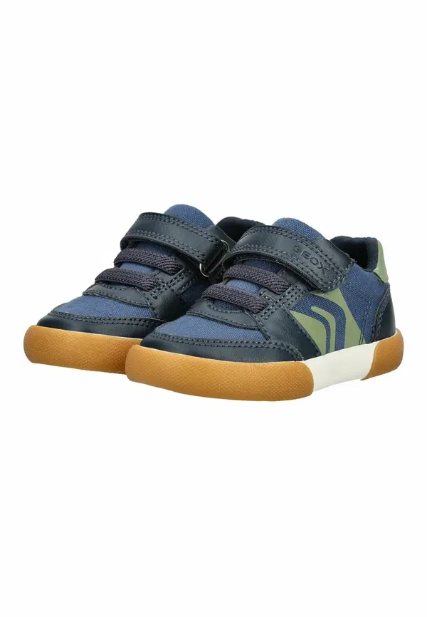 Кроссовки детские Geox, navy olive cfd, цвет темно-синий оливковый — фото 2