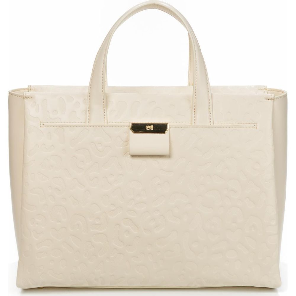 

Шикарная сумка из телячьей кожи в горошек Elegance cavalli CLASS, белый