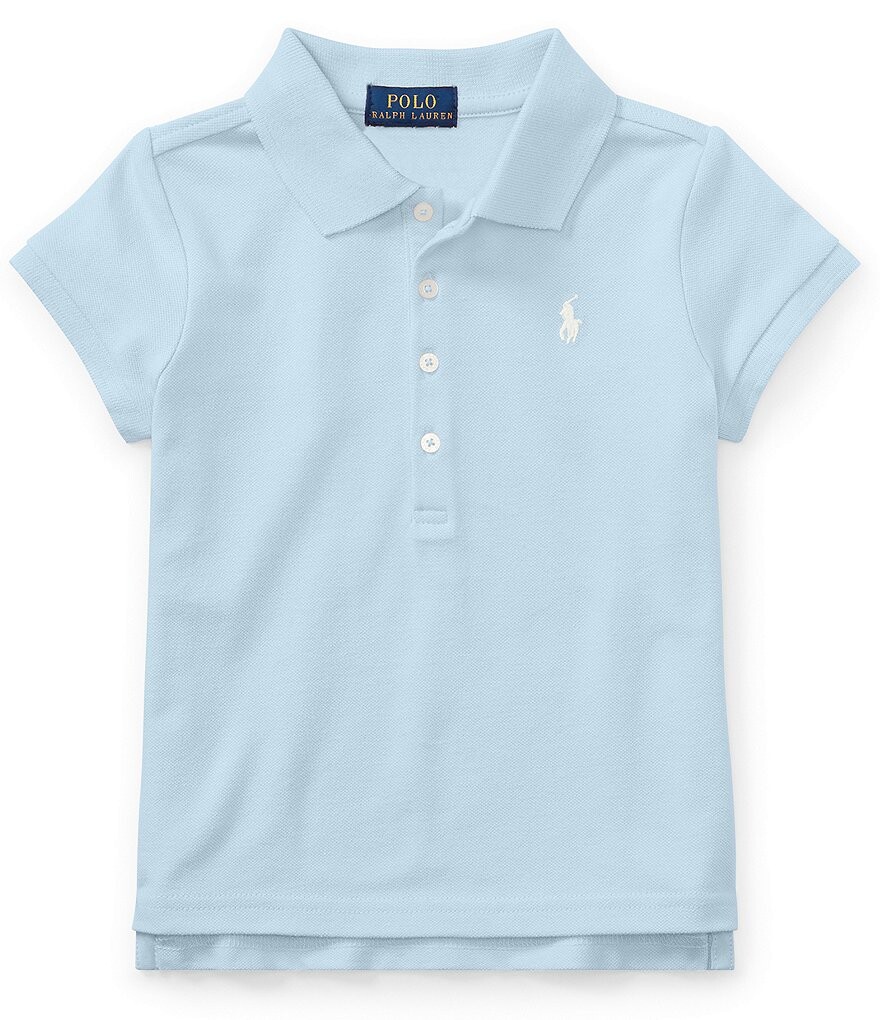 

Детская одежда Polo Ralph Lauren Рубашка-поло в сетку для маленьких девочек 2T-6X, синий