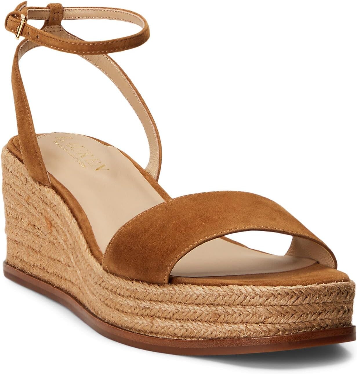 Босоножки Leona Suede Espadrille LAUREN Ralph Lauren, цвет Whiskey