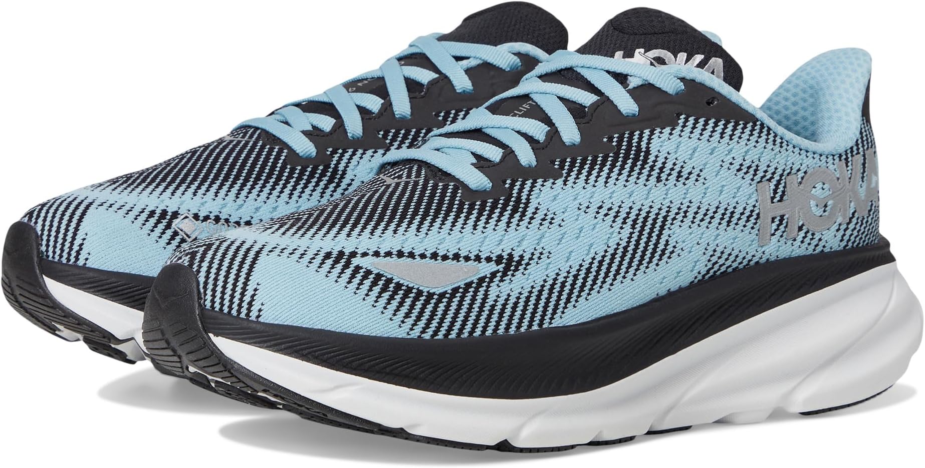 Кроссовки Hoka Women's Clifton 9 GTX, Black/Raindrop