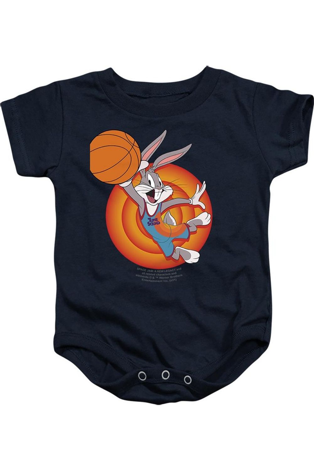 

Детский комбинезон Space Jam 2 Bugs Slam на кнопках Gildan, темно-синий