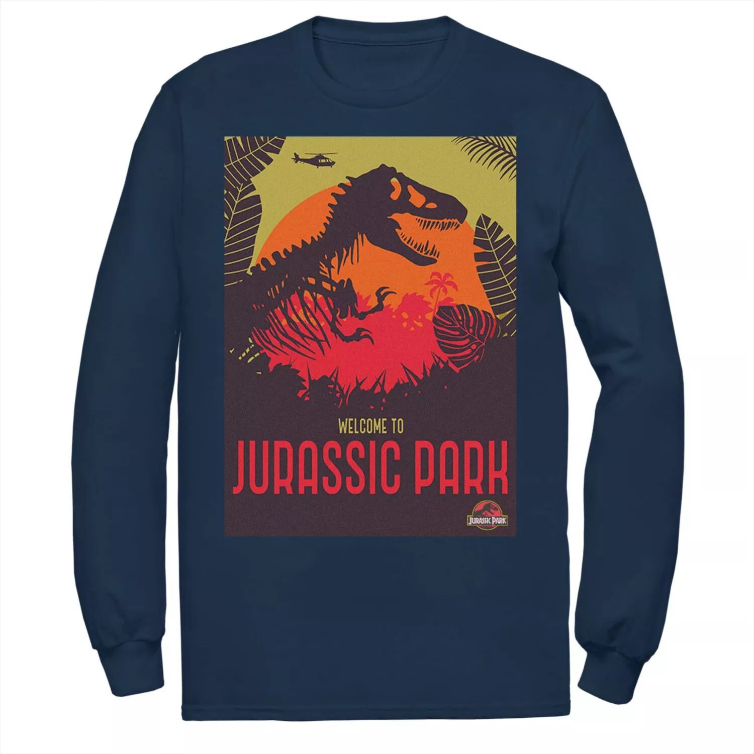 

Мужская футболка Jurassic Park Welcome T-Rex Sunset Licensed Character, Черный, Мужская футболка Jurassic Park Welcome T-Rex Sunset Licensed Character