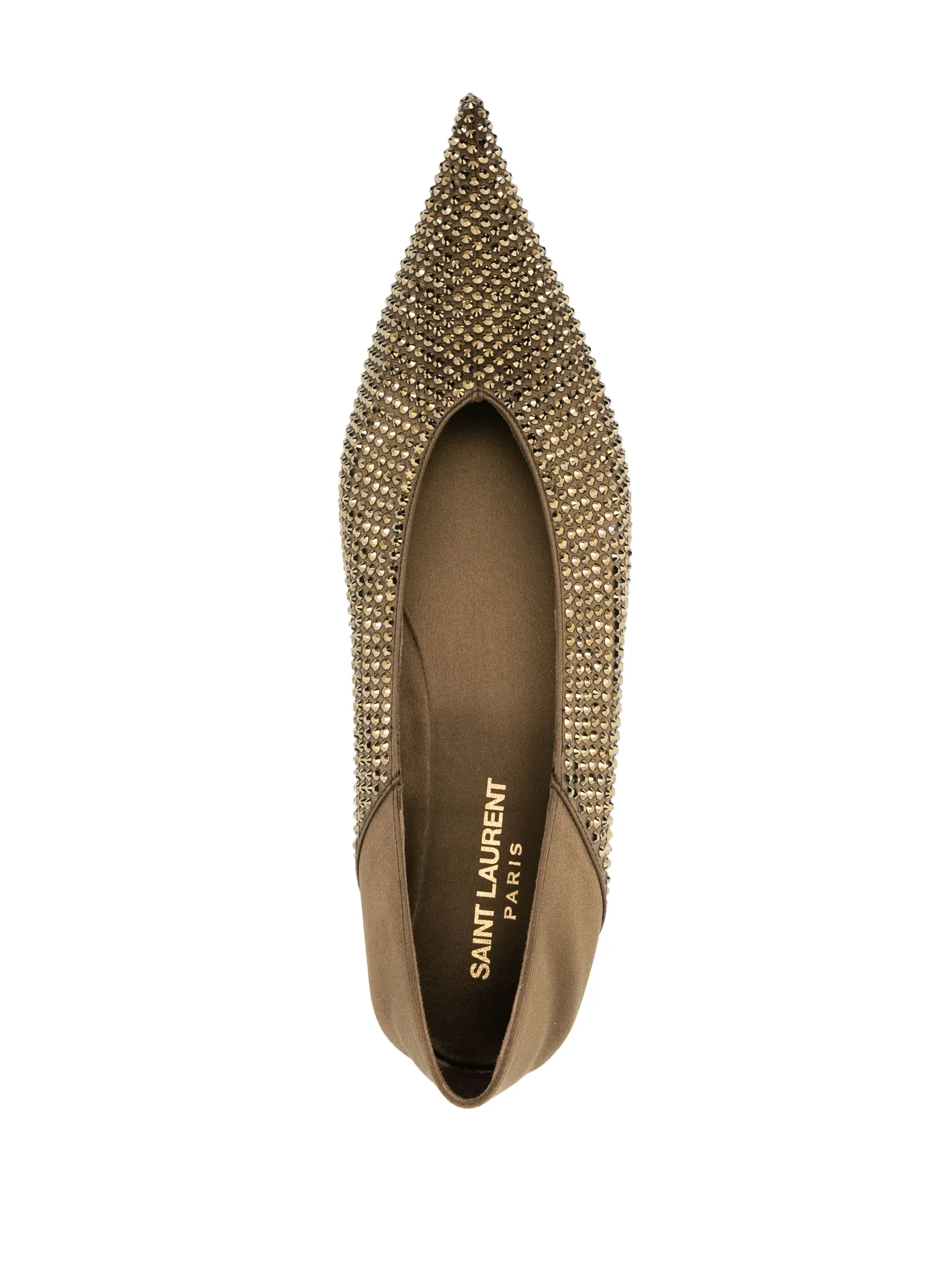 Слиперы Nour Saint Laurent, зеленый — фото 4