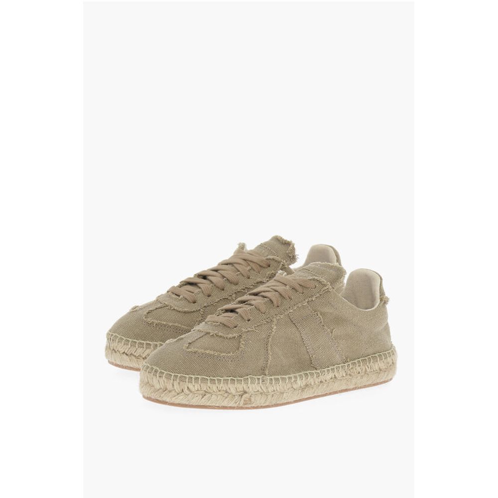 Низкие кеды MM22 из хлопка с джутовой подошвой Maison Margiela, Green