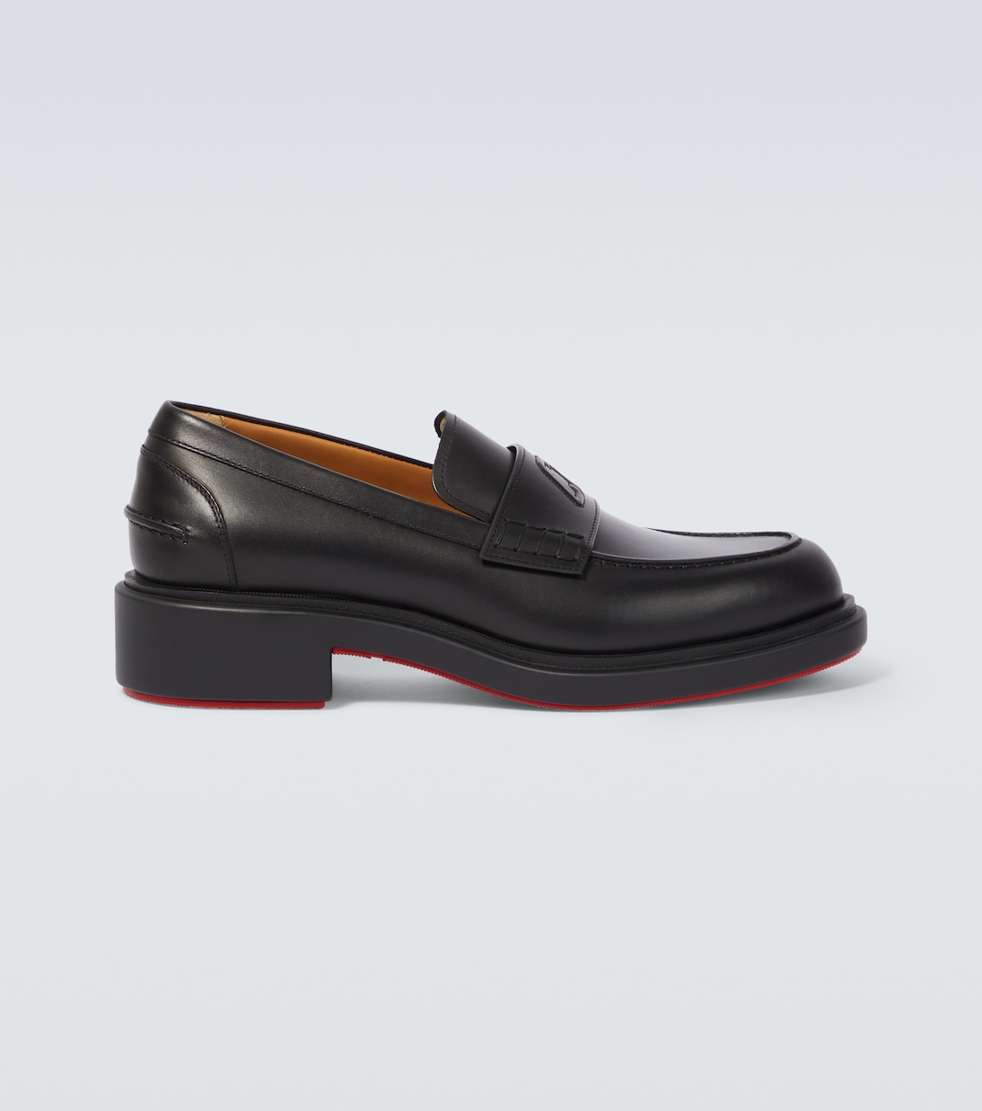 

Монограммные кожаные лоферы Christian Louboutin, черный
