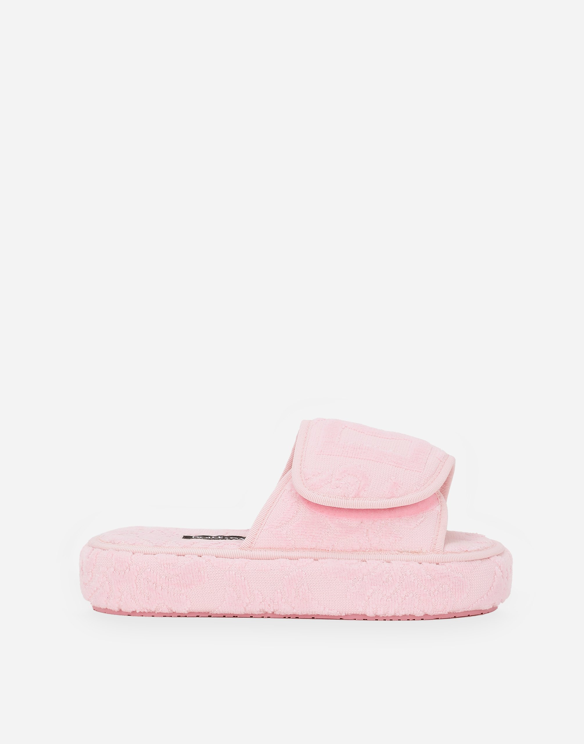 Тапочки из махрового хлопка на платформе Dolce & Gabbana, мультиколор
