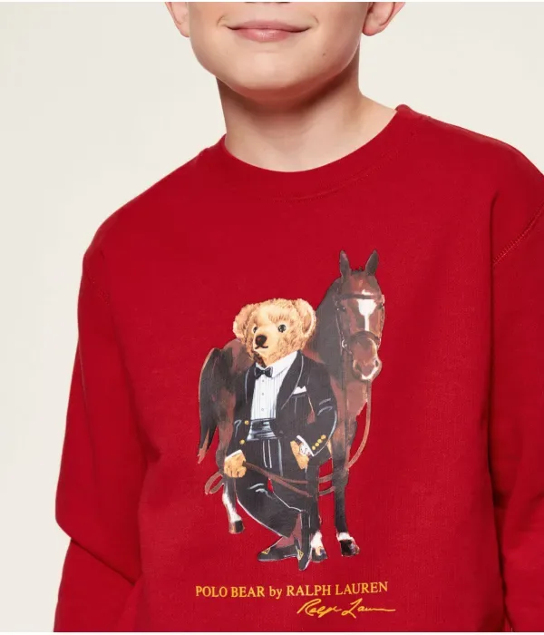 Толстовка TERRY regular fit Polo Ralph Lauren, красный — фото 4