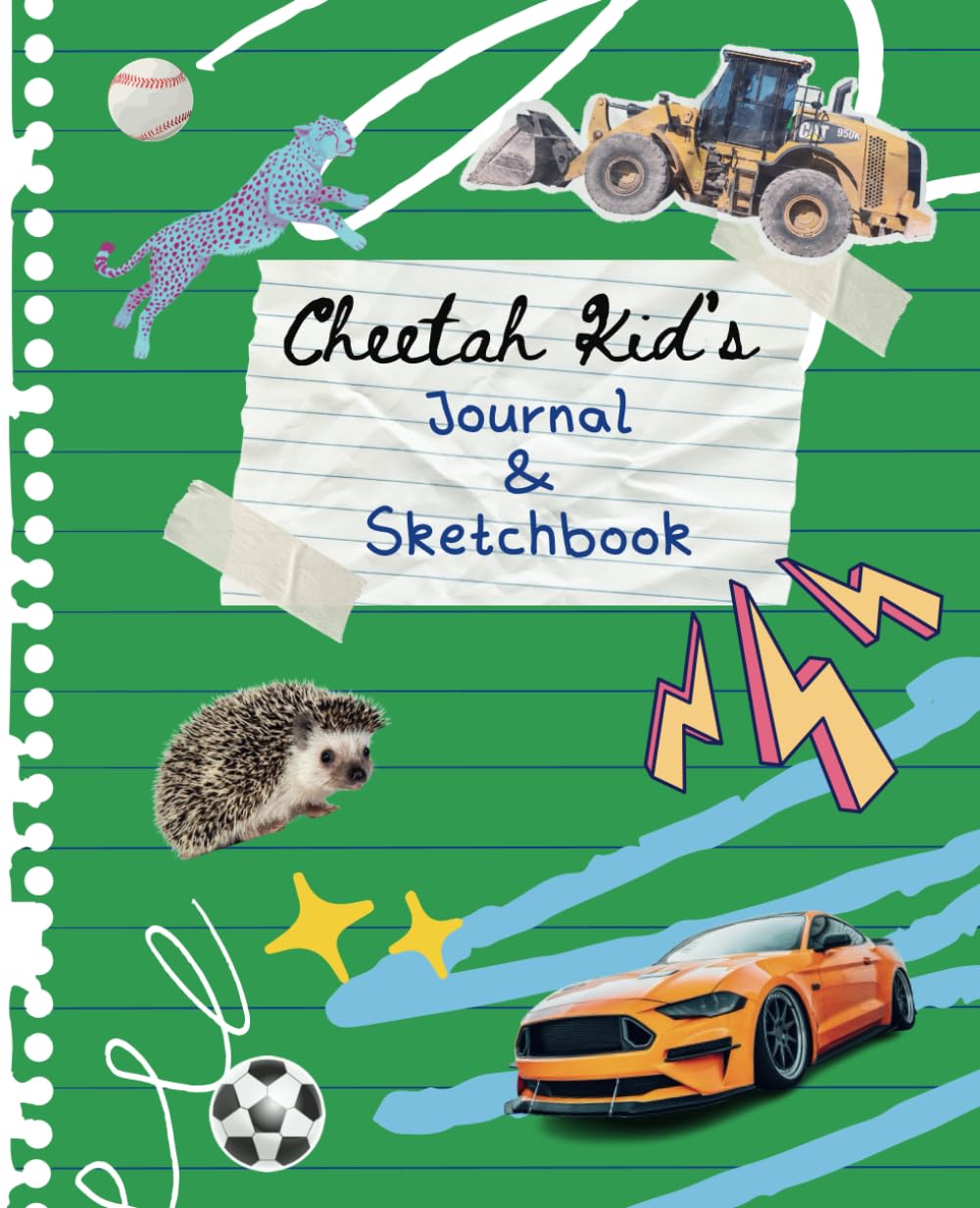 

Cheetah Kid's Journal and Sketchbook: Green Cover | Notebook for Boys - Composition size (7.5 x 9.25") with Lined and Blank Pages | Boys, Pre-Teen, Teen (Independently published)