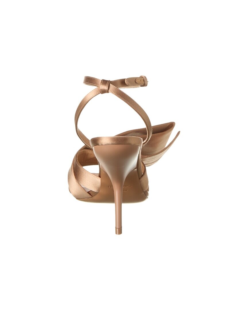 

Атласные сандалии Ferragamo Helena с бантом Salvatore Ferragamo, розовый