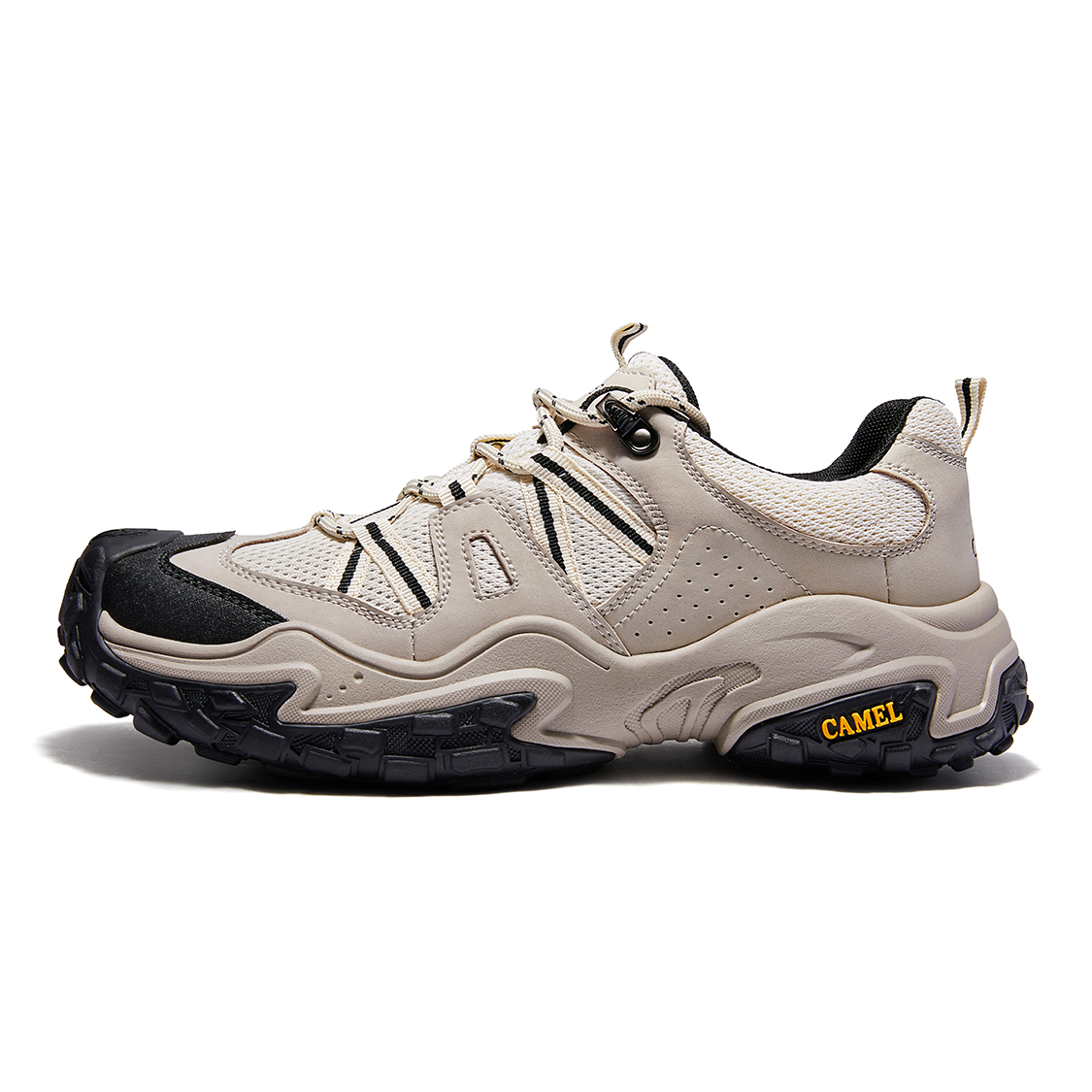 

CAMEL Городские походные трекинговые ботинки мужские противоскользящие износостойкие низкие бежево-черные, цвет Beige/Black