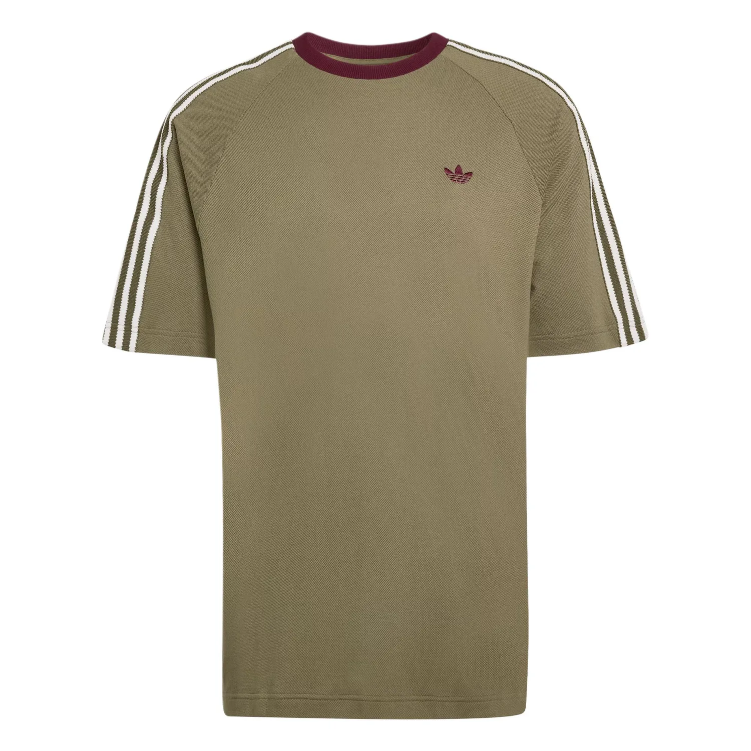 Adidas Originals Футболка мужская Strata оливково-зеленая с круглым вырезом