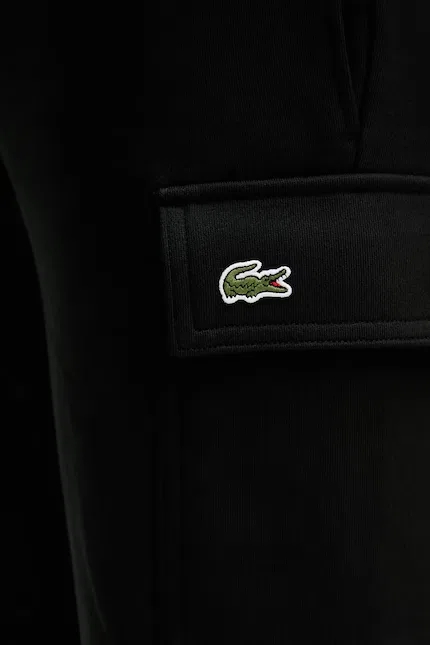 Шорты спортивные из хлопка Lacoste, черный — фото 3