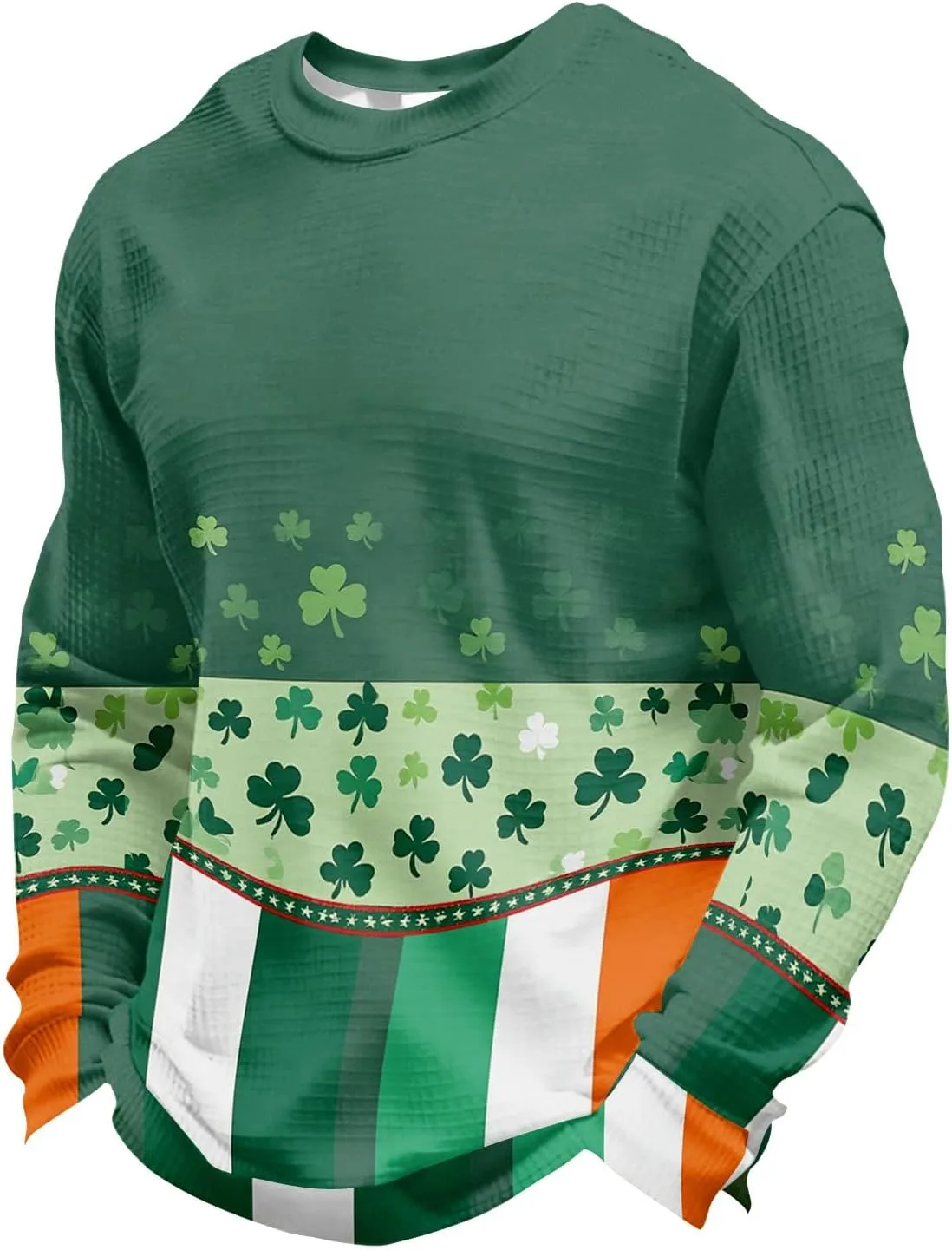 

Футболка St Patricks Day мужская Green Clover с принтом Shamrock BEIBEINOYA