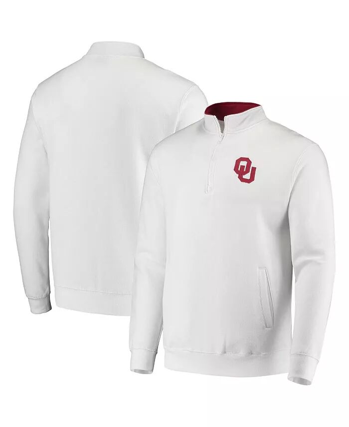 

Мужская белая толстовка Oklahoma Sooners Tortugas Logo с застежкой-молнией на четверть Colosseum