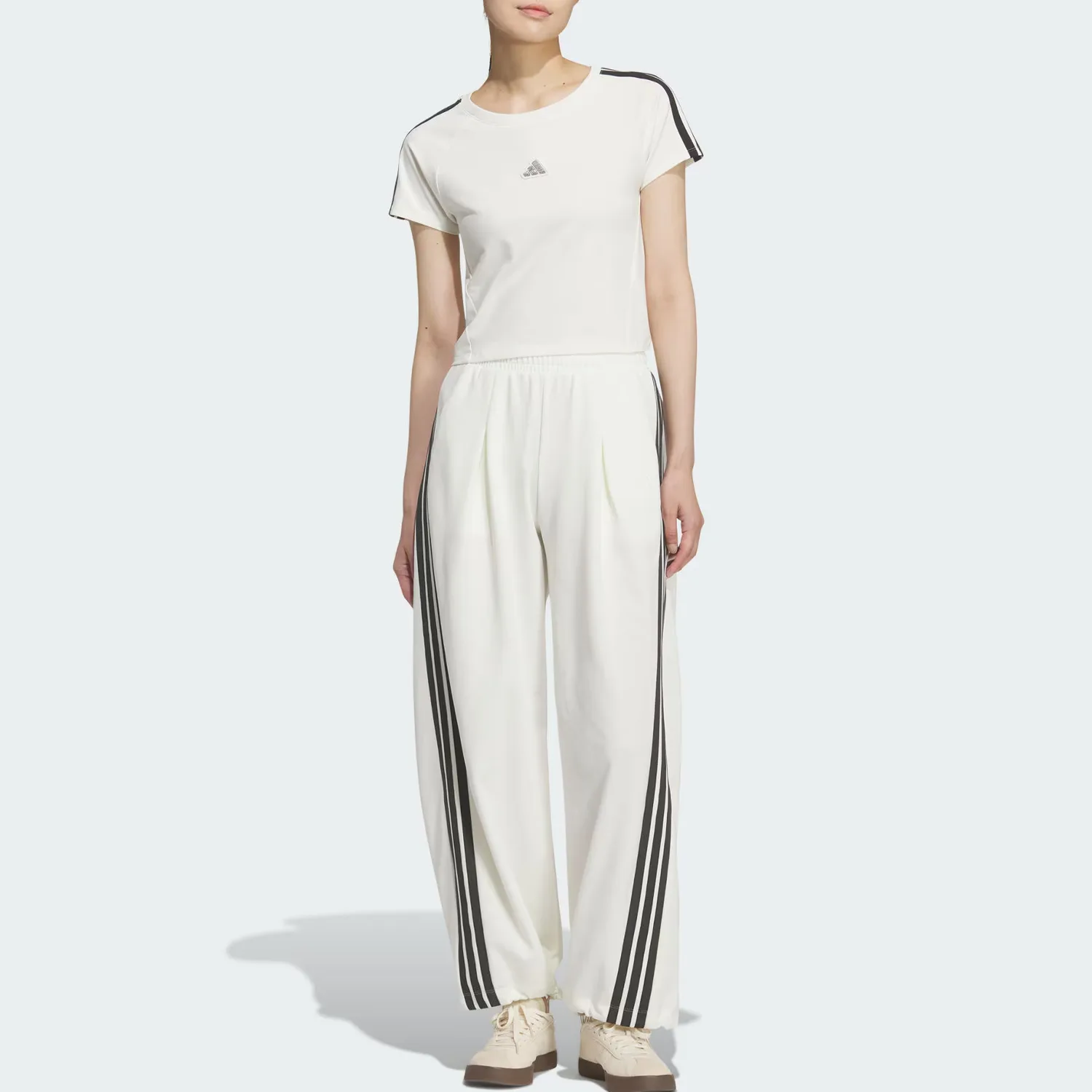 Adidas Футболка Dance для женщин Jade White с круглым вырезом Moderate — фото 3