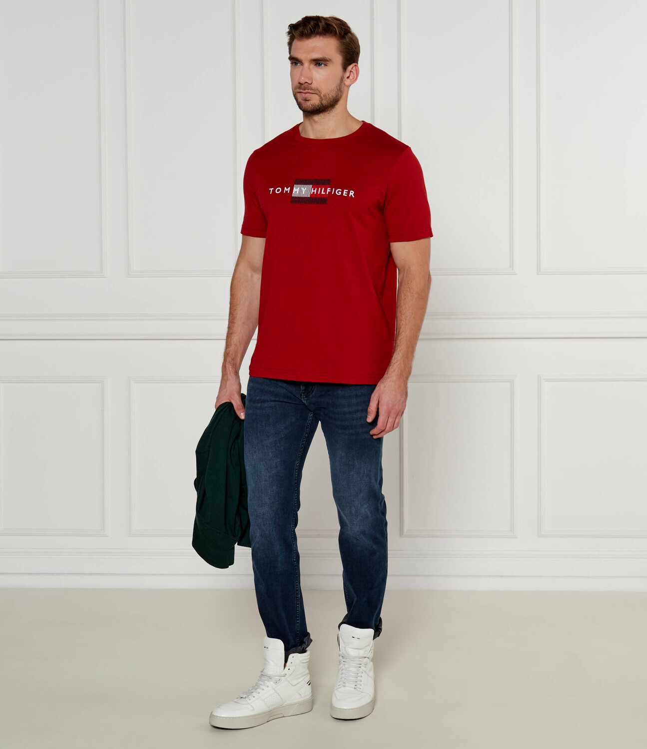 Футболка Tommy Hilfiger FLAG EMBRO Regular Fit, красный — фото 2