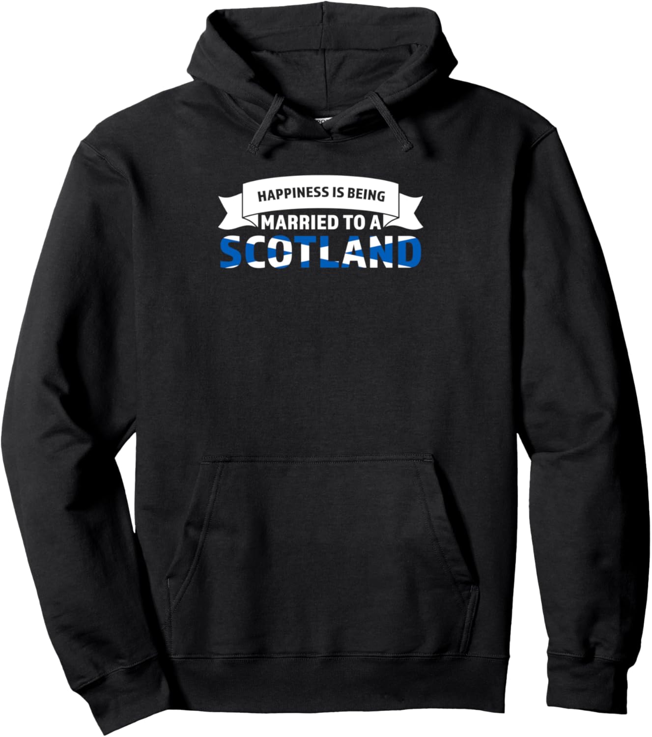 

Счастье - это быть женатым. Шотландия. Толстовка из Шотландии Scottish Flag & Scottish Roots Gifts, черный